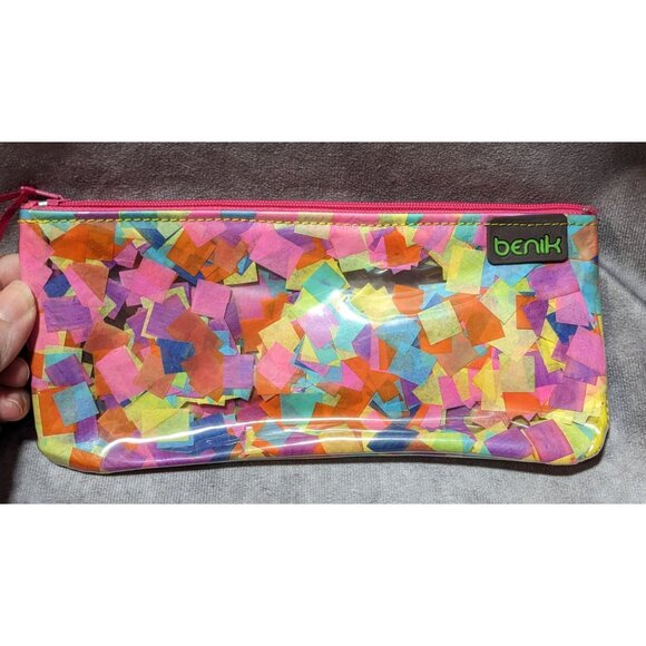 Encased Rainbow Tissue Paper Zip Pouch by Benik - Picture 4 of 6